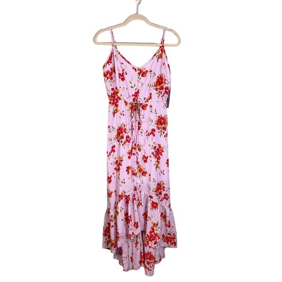 Nanette Lepore Oh So Pretty Maxi Dress 6 Lilac Floral High Low Feminine Boho NWT - Picture 2 of 13